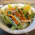 がっつりスパゲッティ 葉ﾟす多家 - 農園サラダ 150円