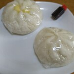 志波まんじゅう  - チーズ肉まん＆肉まん  with 酢醤油