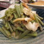 秋田車屋 - ミズとつぶ貝の炒め物