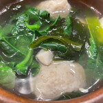 日本ばし さく間 - 鍋 ー ごぼうのしんじょう（団子）がふわふわホクホク