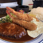 洋食　ひなた - スペシャル定食(ハンバーグ・エビフライ)