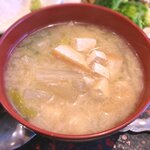 さくら本店 - (ﾗﾝﾁ)さくら定食 味噌汁　2021.1.14