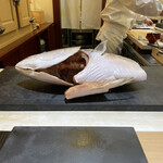 兄弟寿し - 佐渡産釣り寒鰤船上〆17日目