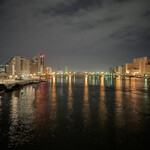 兄弟寿し - 酔い醒ましで駅前の宿迄歩いて帰る途中に拝んだ万代橋