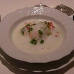 メゾン ポール・ボキューズ - 帆立貝とやりいかのナージュ仕立て　ピストー風味