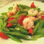 鑫福 - アスパラと海老の炒め