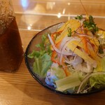 仙台駅前居酒屋 ぐずらもずら - 豚しゃぶサラダ