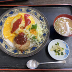 まんてん食堂 - (日替り) オムライスバーグ 700円