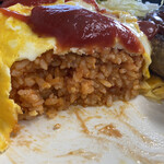 まんてん食堂 - (日替り) オムライスバーグ 700円 (断面)