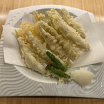 ひさご寿し - わかさぎと信長葱の天ぷら