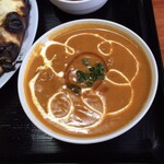 ネパール インド料理店 シーマ - シーフードカレー上から。もったりしたまろやかなカレー