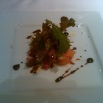 エノテカ ドォーロ - 鴨と桃、これもなかなかの相性、いい感じ