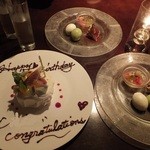 リストランテ イル コンティヌオ - 再来店：バースデーホールケーキ＆コースデザート⑤(2012.08より)