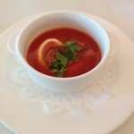 セラン - 前菜、トマト冷製スープ