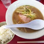 ラーメンショップ弘前 - ネギラーメン（並）＋ライス　750＋120円