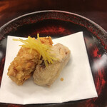 赤坂 菊乃井 - 昼懐石１３３１０円。海老芋あられ揚げ。海老芋の唐揚げは、大好物になりつつあります。ホッコリ、ねっとり、仄かに甘い唐揚げで、とーっても美味しかったです（╹◡╹）（╹◡╹）