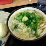 さか枝うどん - かけうどん(230円)+半熟玉子天(100円)　