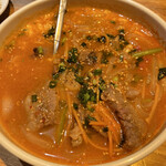 金華園 - カルビ饂飩