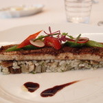 オザワ - 広島産穴子のグリルと麦のサラダ　バルサミコの香り