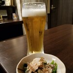 おかん家 - 通しとビール