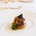 カステッロ - 2021.1 西京味噌に漬けたフォアグラのソテー 大根のブロード煮込み