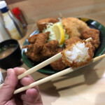 とんかつ春 - 海老、きっちり太いのぅ♡