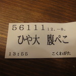 こくわがた - この日の食券