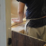 こくわがた - 入り口左の麺打ち場