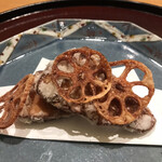 日本料理 太月 - ランチフルコース１６５００円。鰆の竜田揚げ。特筆することはありませんが、とても美味しかったです（╹◡╹）