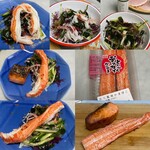 とっと めしや - 2021年1月。カニ風味カマボコは海藻サラダに和えて。