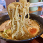 麺家　ふじひろ - モチモチの太麺です。