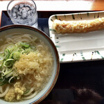 蒼乃樹 - かけうどん310円＋ちくわ天110円＝420円