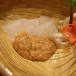 三宅輝 - 皮剥のお造り　肝醤油