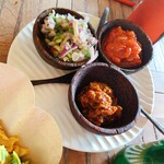 カフェバリチャンプル - サンバル3種盛り