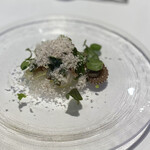 ウシマル - 真蛸のマリネにクレソン、干しダコ削り節