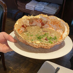 ウシマル - タカアシガニのリゾットを加え