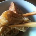 妹尾豆腐店 - 家ではかつお醤油とあわせてみた　やはりうまい