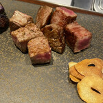 鉄板焼 宮地  - 40日熟成黒毛和牛フィレステーキコース¥7000外