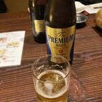 いかの墨 - まずはプレモルで乾杯！