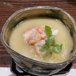 いかの墨 - 紅ズワイガニの茶碗蒸し