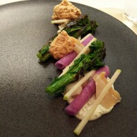 フランス料理 タンモア - 菜の花  セルヴェル ド カニュ   塩辛。塩辛は無くても良かったかな。ちょっと塩気が強すぎました。