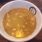 紋次郎 - ゆずの華と割りスープ投入後