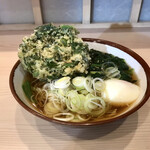 そばの神田 東一屋 - アサソバビンボー！　
      朝そば＋春菊天！
