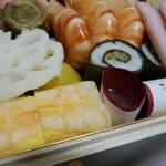 京料理　宮前 - 手前の海老の黄身寿司が、旨かったです。