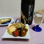 京料理　宮前 - 滋賀県産の食材を使っているとの事なので、滋賀県産の日本酒と一緒に頂きました。(^ー^)
