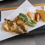 蕎麦小屋 - 野菜の天ぷら