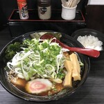 北海道ラーメン 温 - 醤油チャーシュー麺＋ネギ＋半ライス