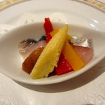 レストラン・リサキ - 先付け　鯖と夏野菜のマリネ