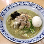 きくや - 牡蠣の潮SOBA〜九条葱とトリュフ添えて〜+味玉