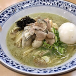 きくや - 牡蠣の潮SOBA〜九条葱とトリュフ添えて〜+味玉